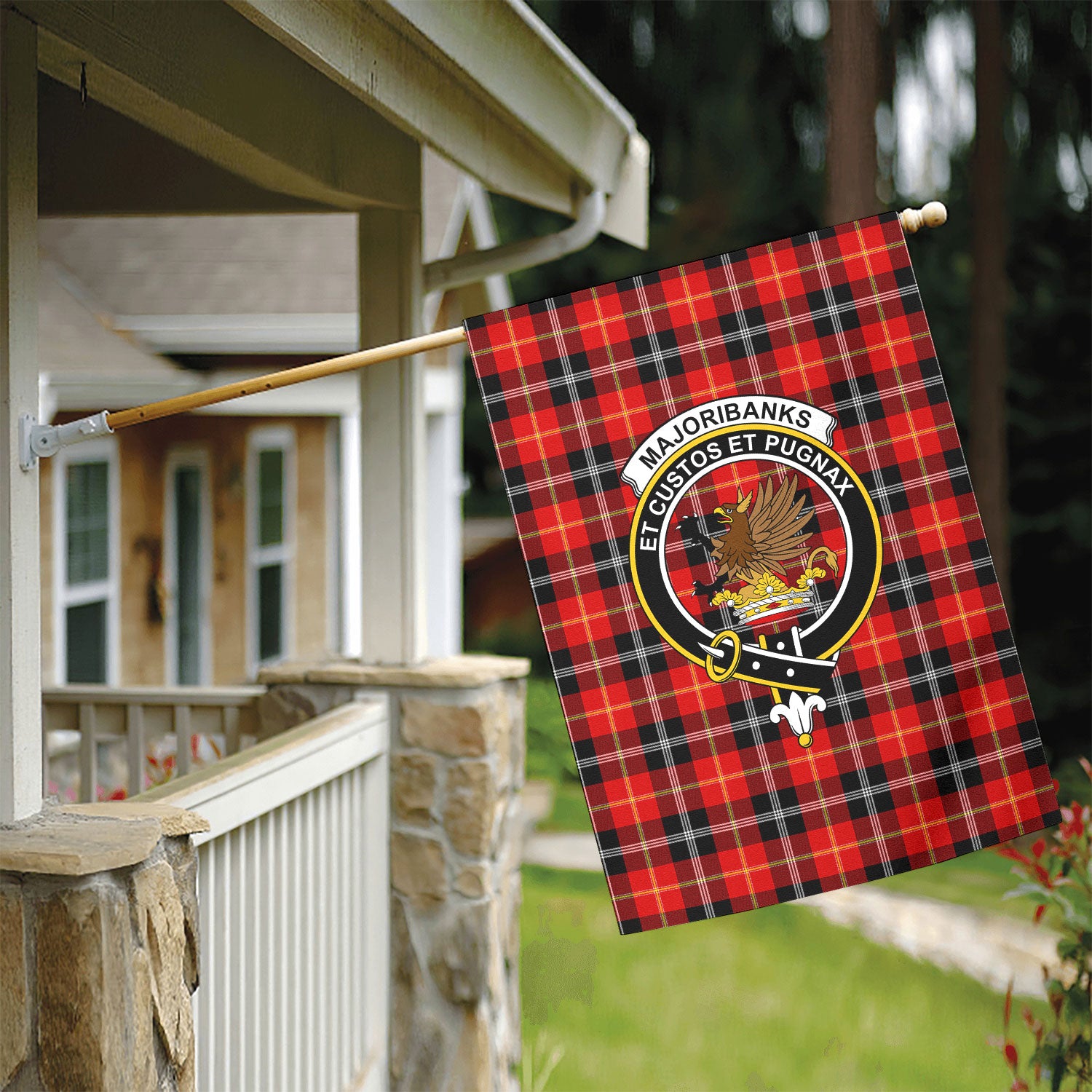 Majoribanks Tartan Crest Garden Flag