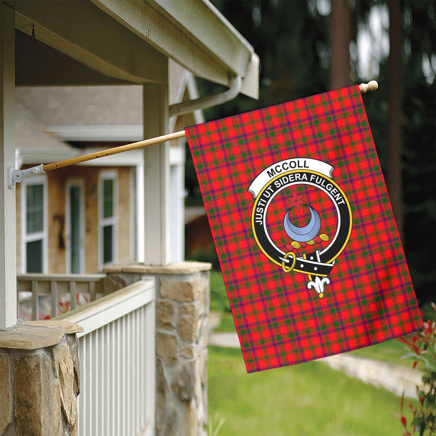 McColl Tartan Crest Garden Flag