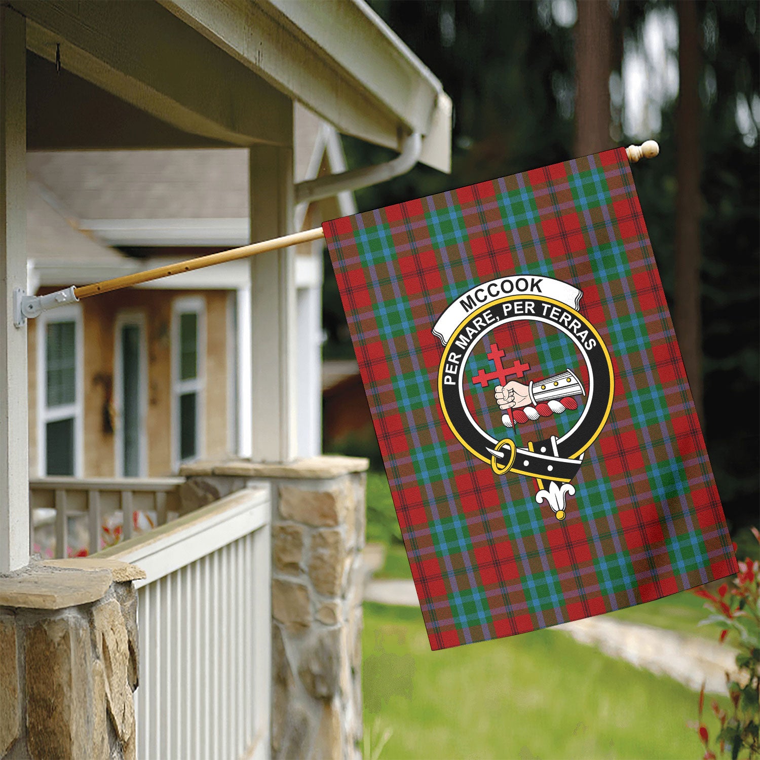 McCook Tartan Crest Garden Flag