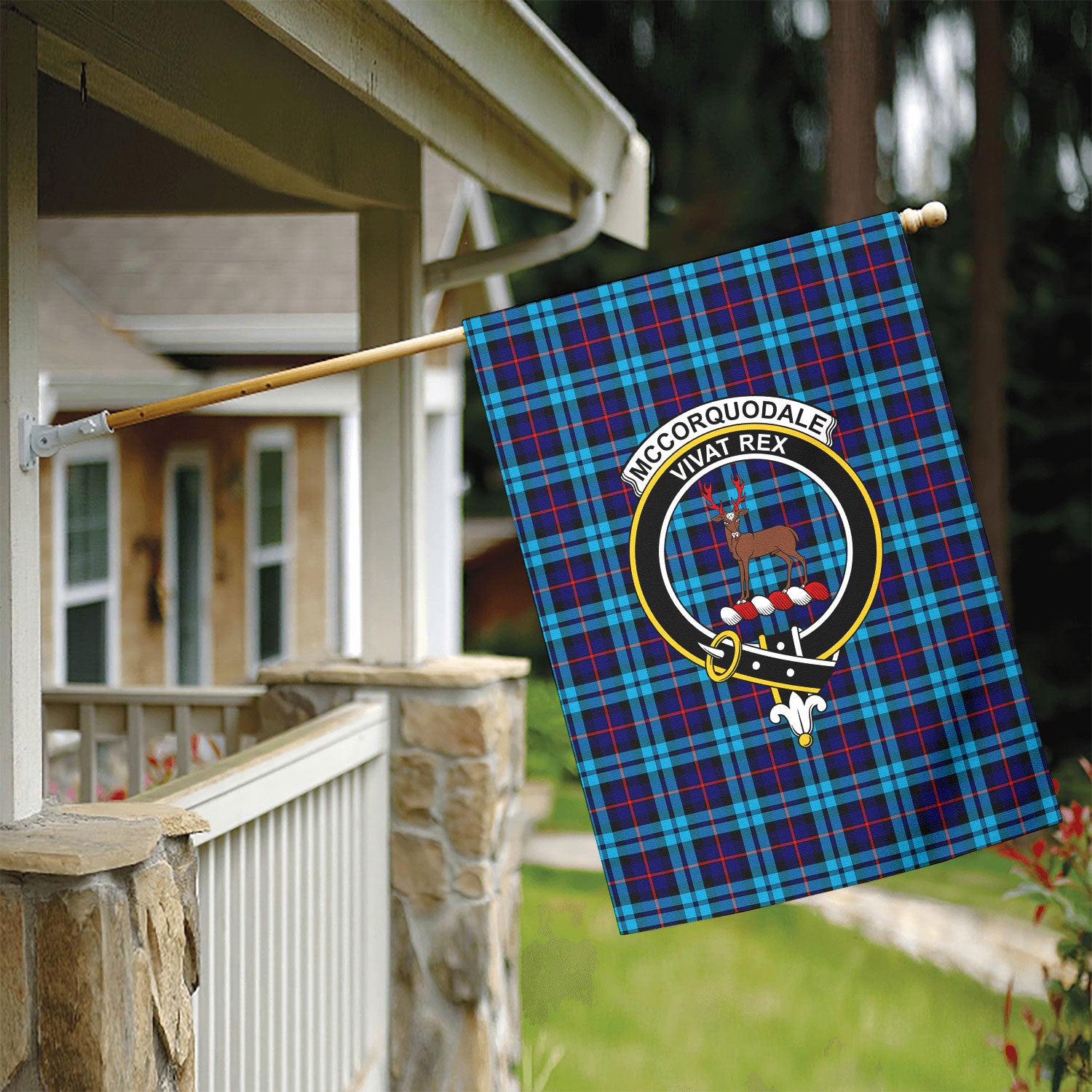 McCorquodale Tartan Crest Garden Flag
