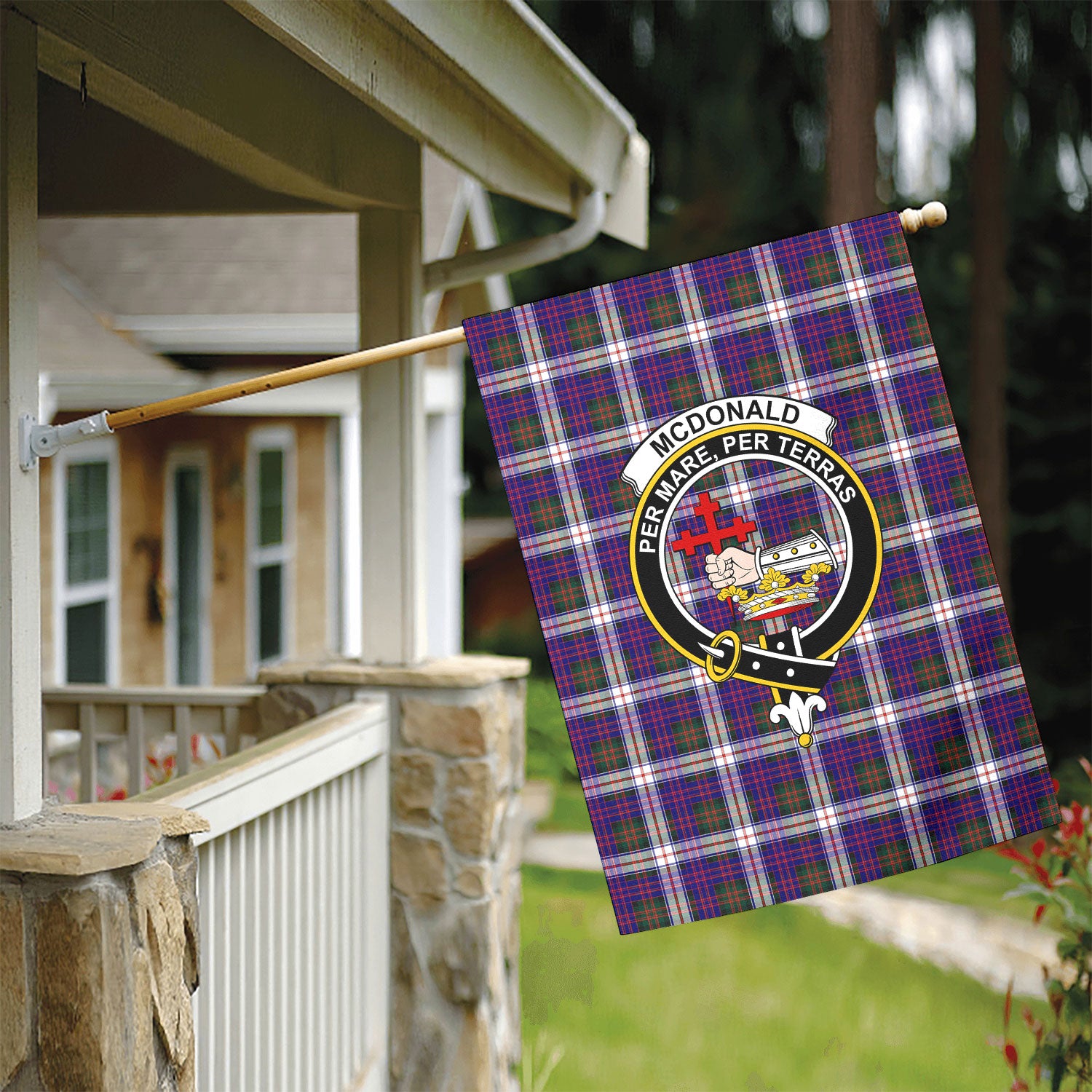 McDonald Dress Modern Tartan Crest Garden Flag
