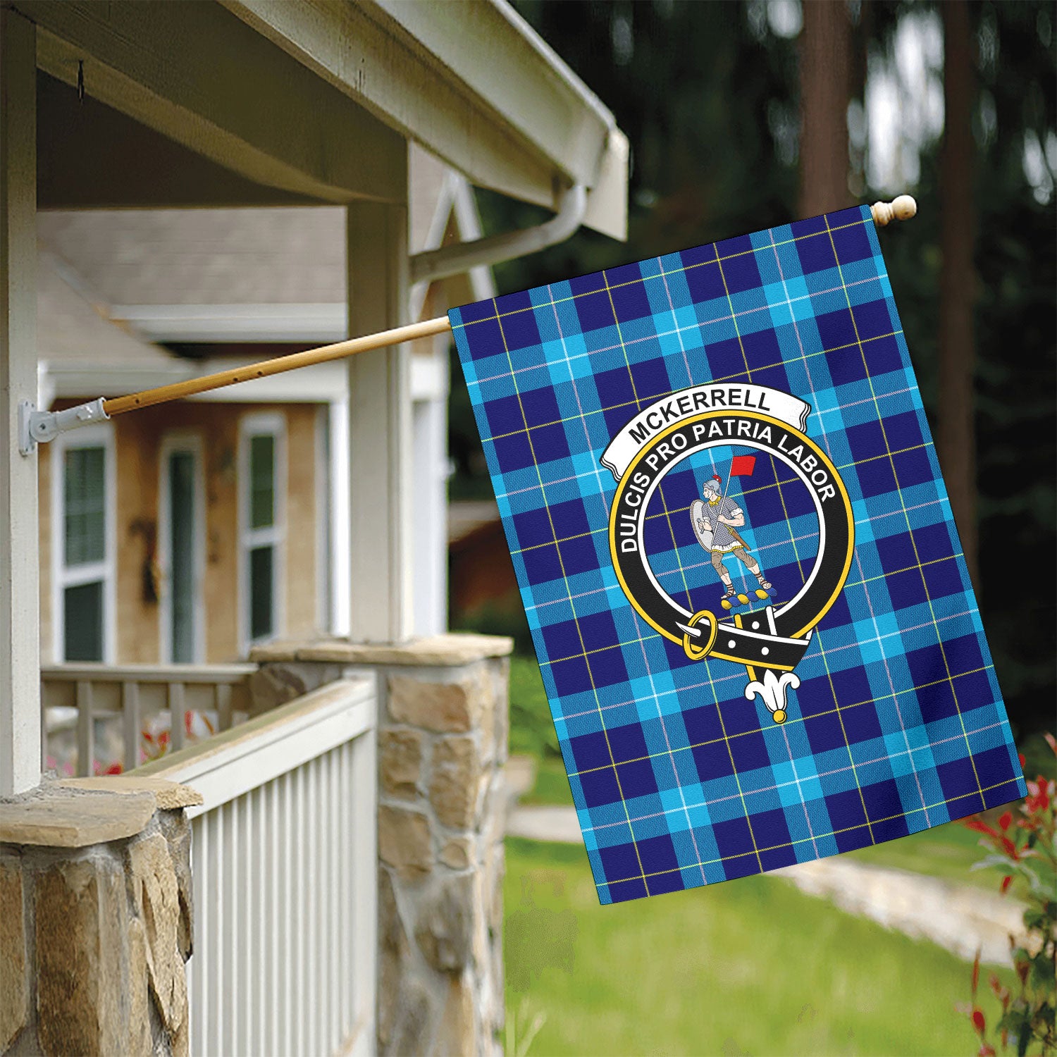 McKerrell Tartan Crest Garden Flag
