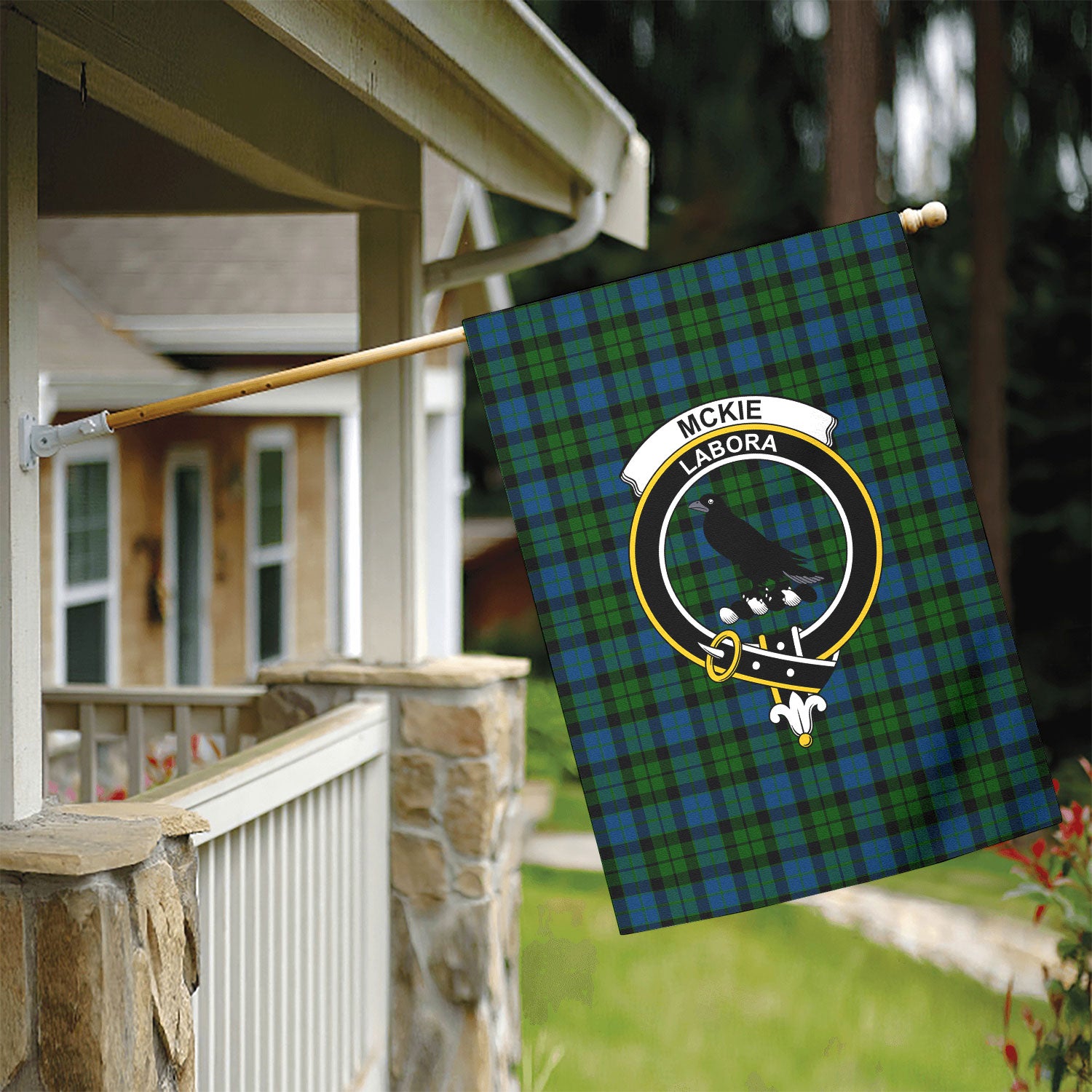 McKie Tartan Crest Garden Flag