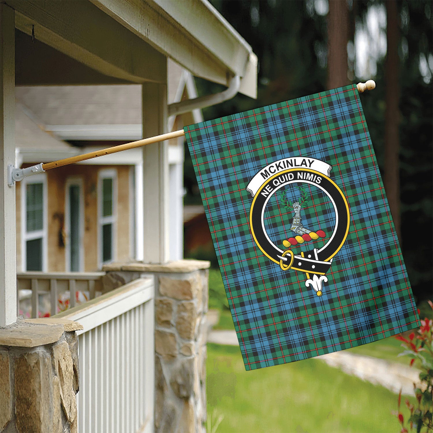 McKinlay Ancient Tartan Crest Garden Flag