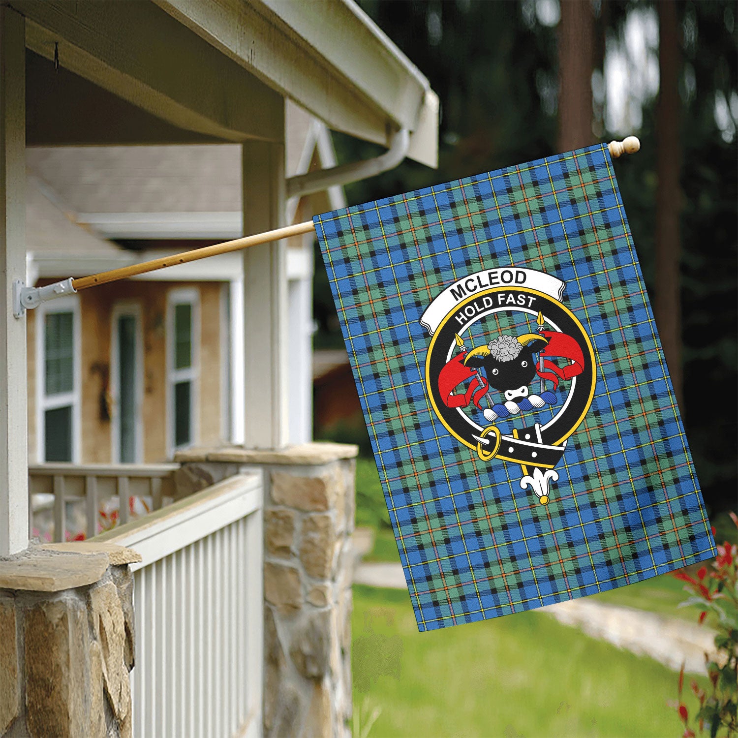 McLeod of Harris Ancient Tartan Crest Garden Flag