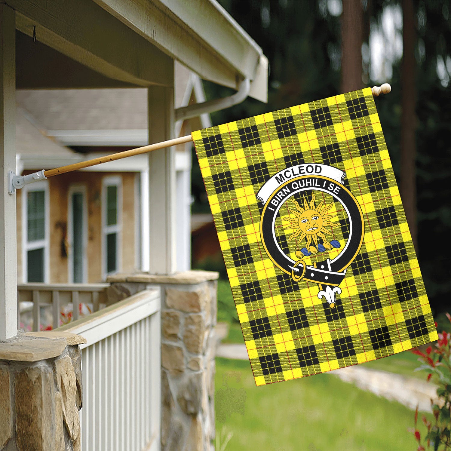 McLeod of Lewis Modern Tartan Crest Garden Flag