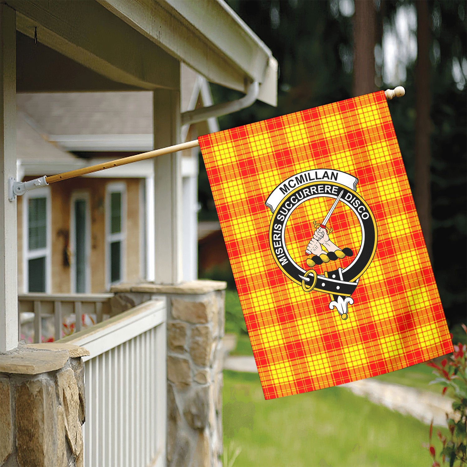 McMillan Clan Tartan Crest Garden Flag