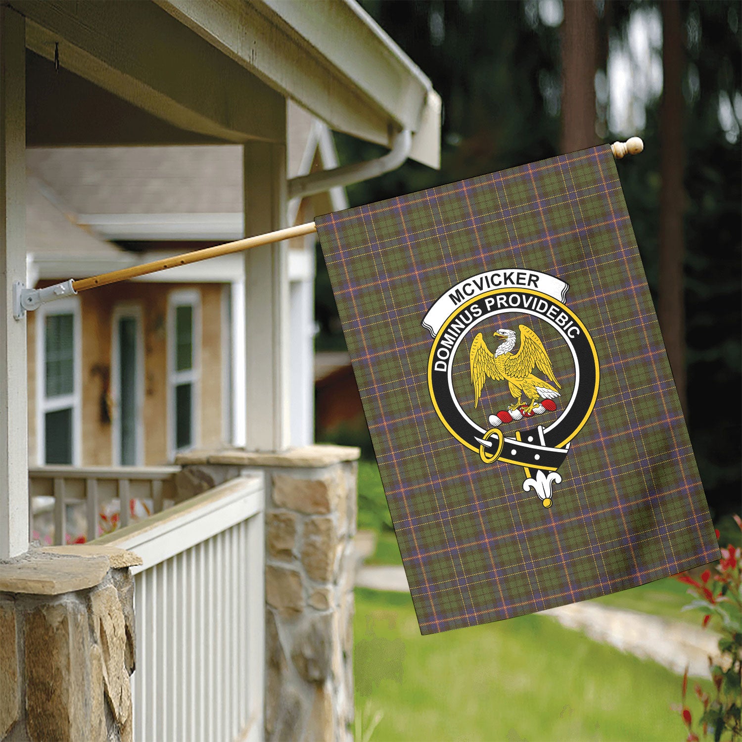 McVicker Tartan Crest Garden Flag