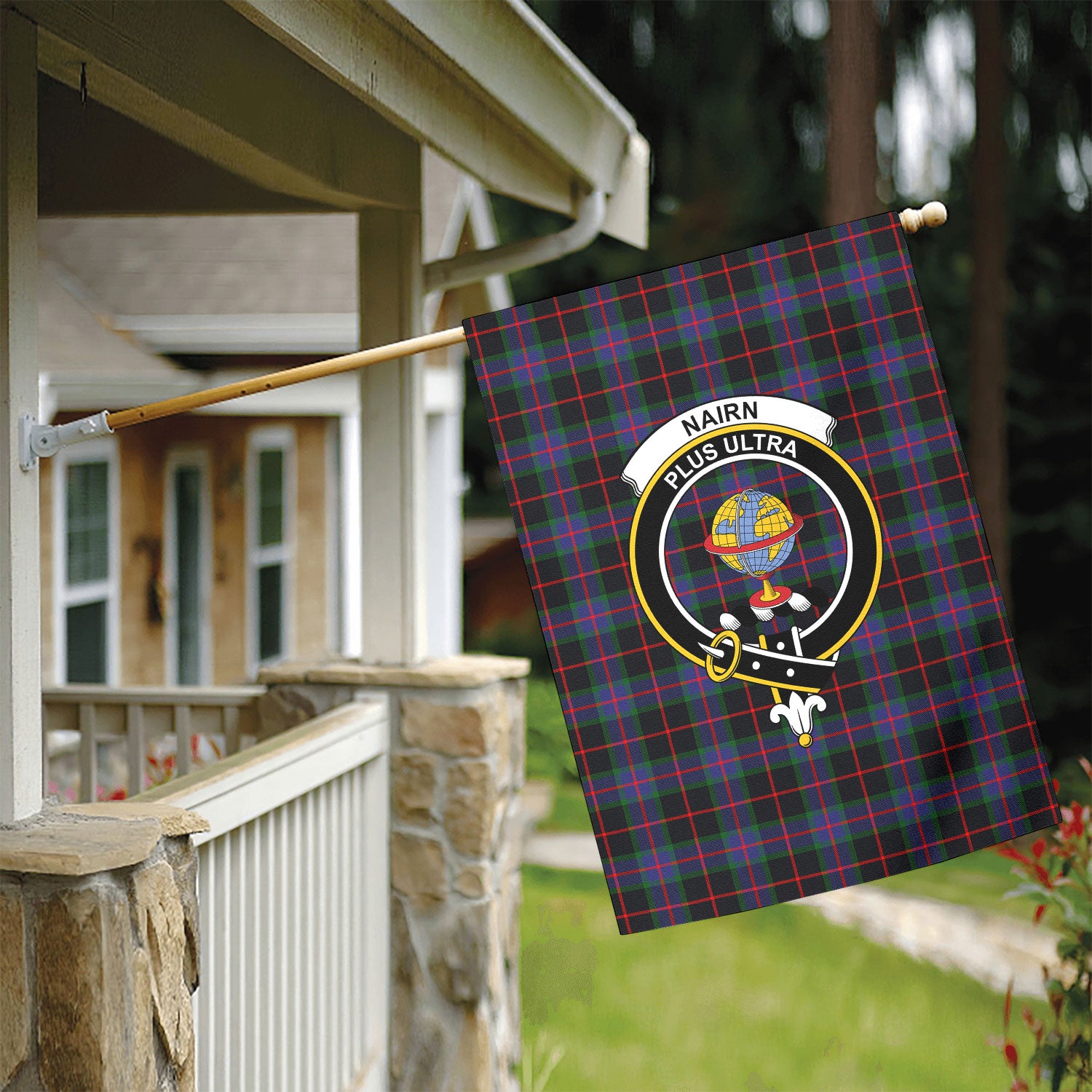Nairn Tartan Crest Garden Flag