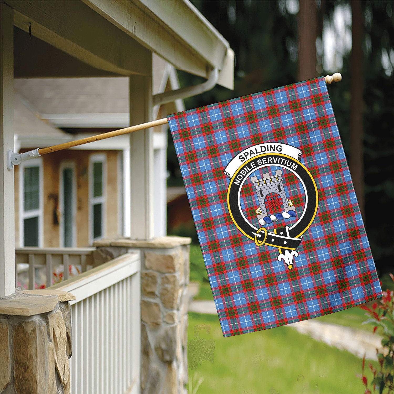 Spalding Tartan Crest Garden Flag