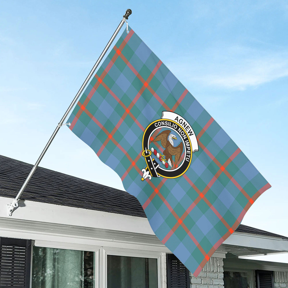 Agnew Ancient Tartan Crest House Flag