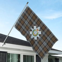 Black Watch Weathered Tartan Crest House Flag