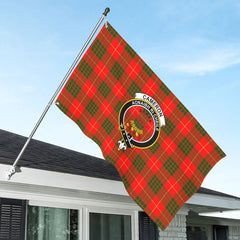 Cameron Modern Tartan Crest House Flag