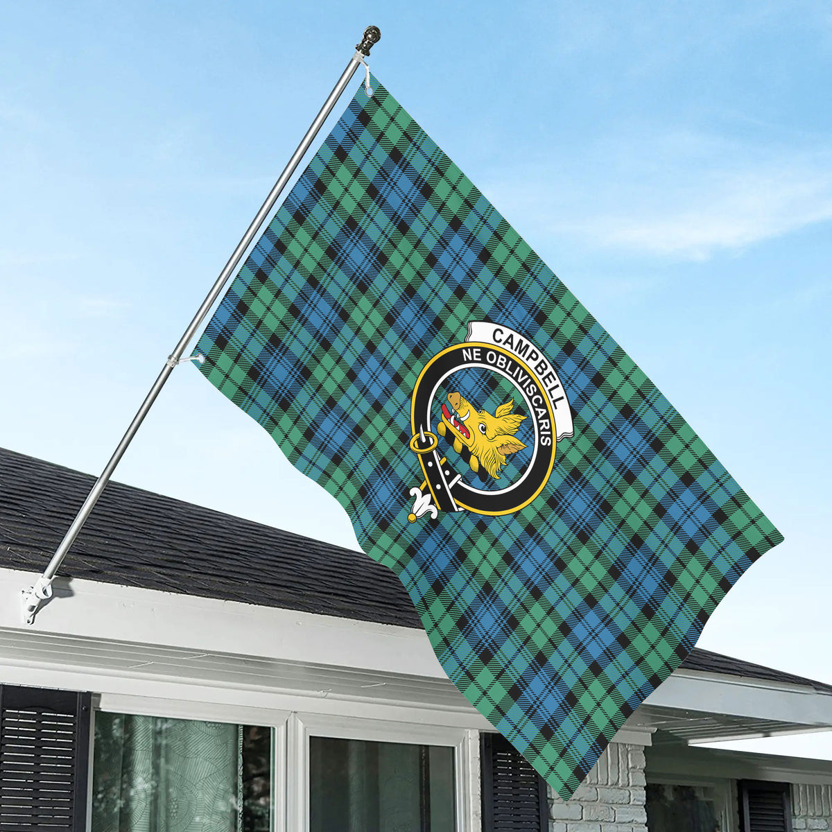 Campbell Ancient 01 Tartan Crest House Flag