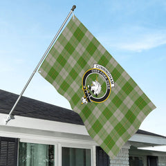 Cunningham Dress Green Dancers Tartan Crest House Flag