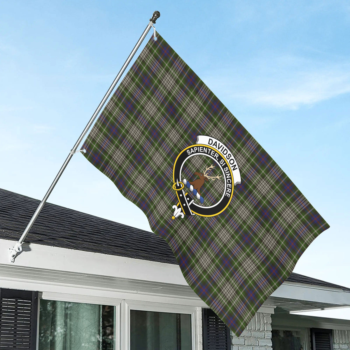 Davidson Tulloch Dress Tartan Crest House Flag