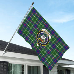 Duncan Modern Tartan Crest House Flag