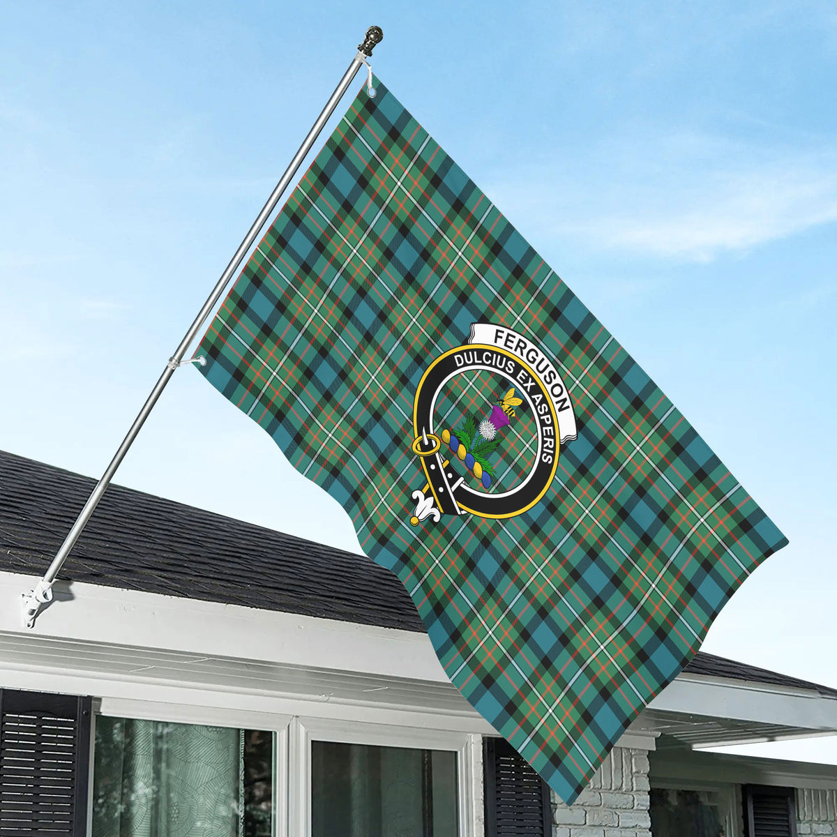 Ferguson Ancient Tartan Crest House Flag