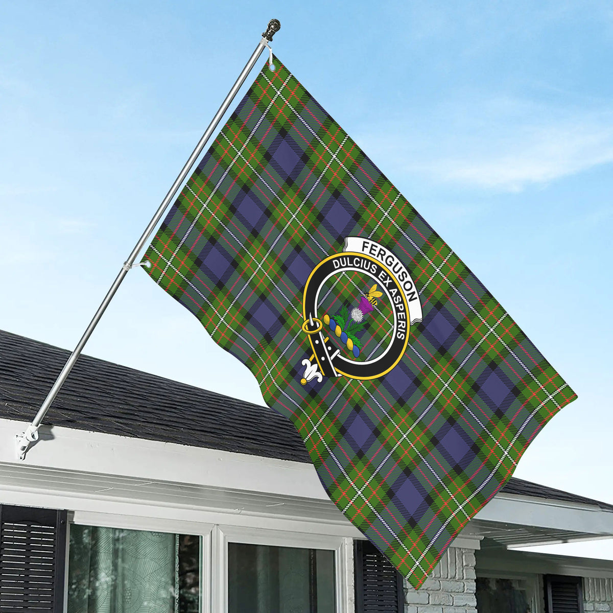 Ferguson Tartan Crest House Flag
