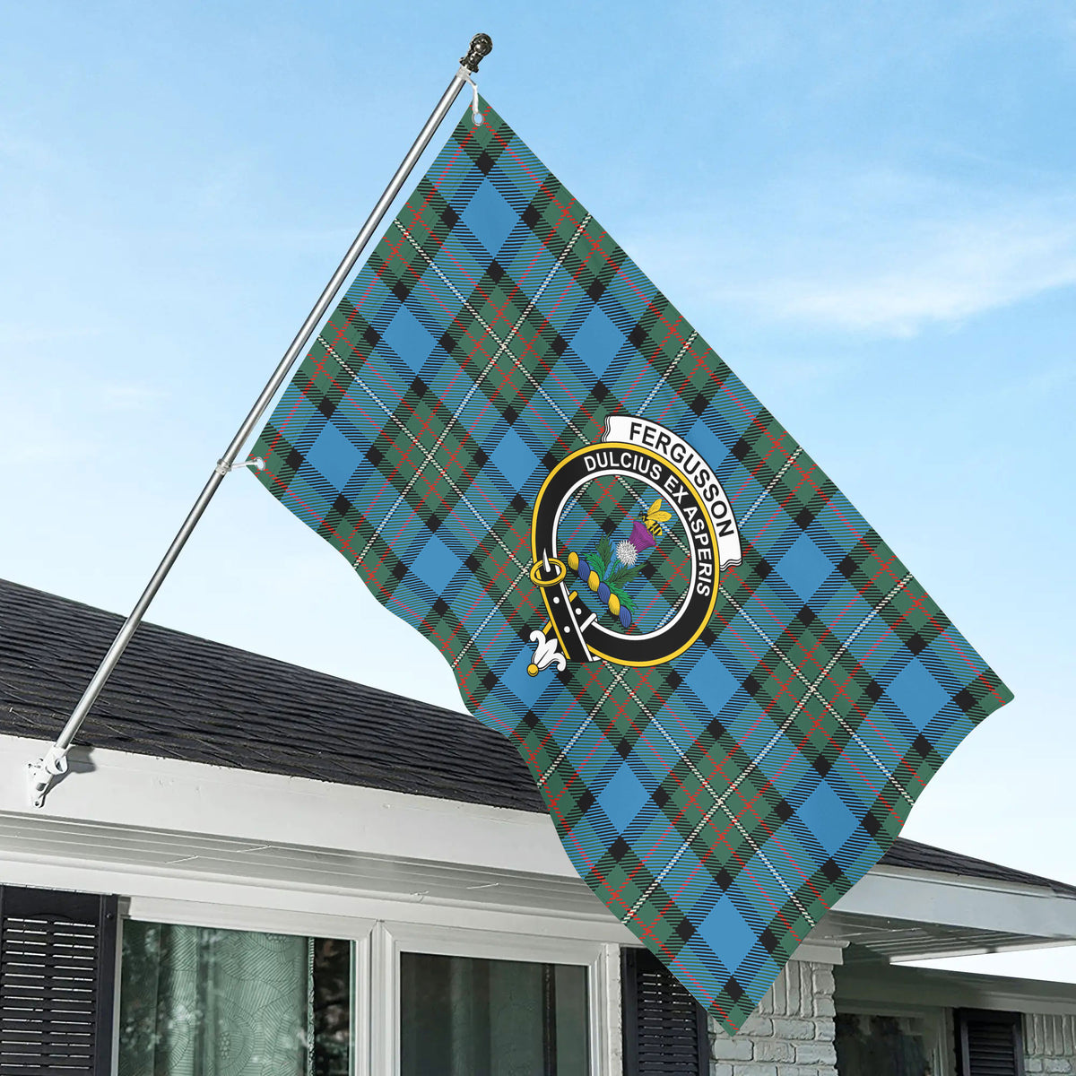 Fergusson Ancient Tartan Crest House Flag