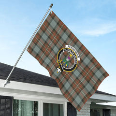 Fergusson Weathered Tartan Crest House Flag