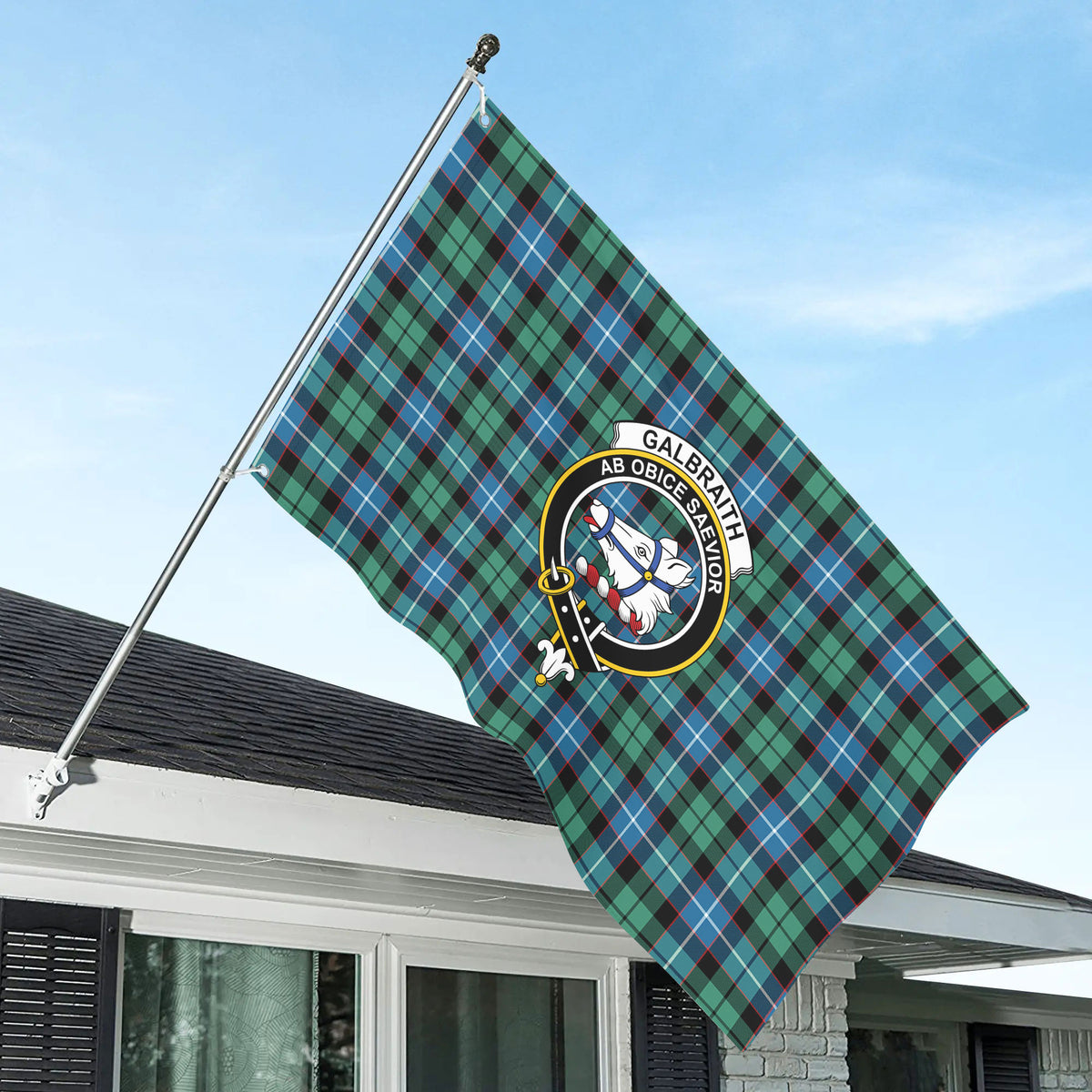 Galbraith Ancient Tartan Crest House Flag
