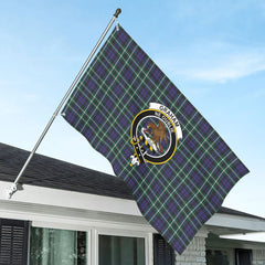 Graham of Montrose Modern Tartan Crest House Flag