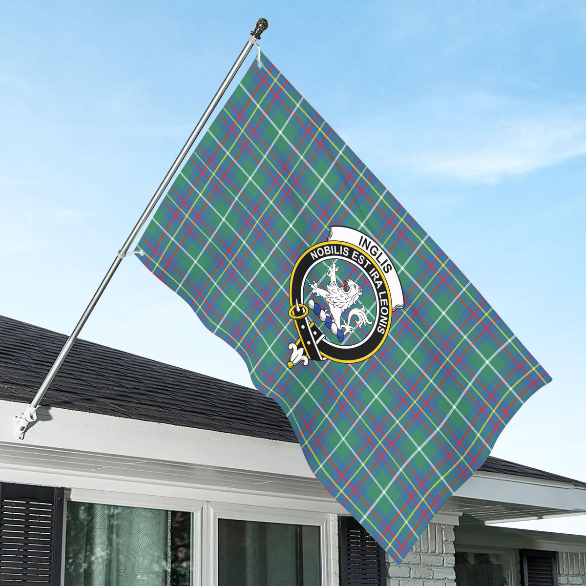 Inglis Ancient Tartan Crest House Flag