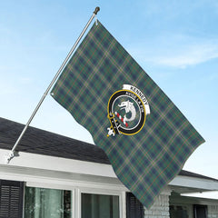 Kennedy Modern Tartan Crest House Flag