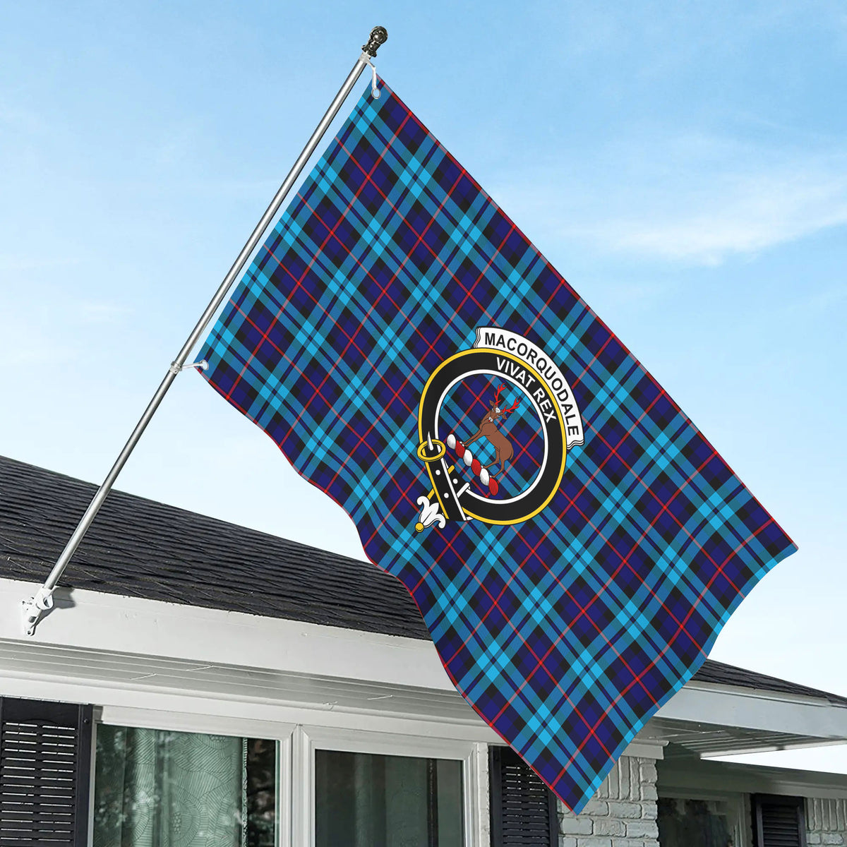 MacCorquodale Tartan Crest House Flag