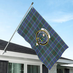 MacInnes Modern Tartan Crest House Flag