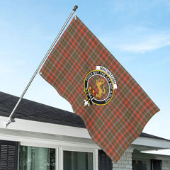 MacIntosh Hunting Weathered Tartan Crest House Flag
