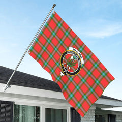 MacLaine of Loch Buie Tartan Crest House Flag