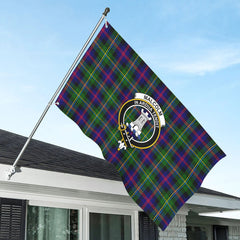 Malcolm (or MacCallum) Tartan Crest House Flag
