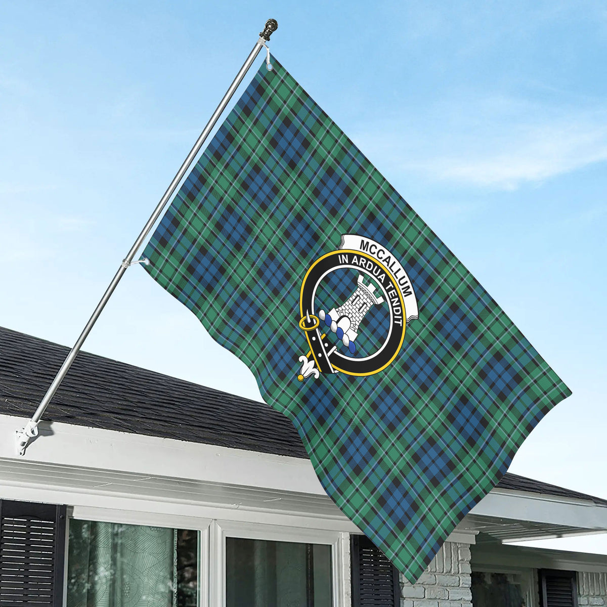 McCallum Ancient Tartan Crest House Flag