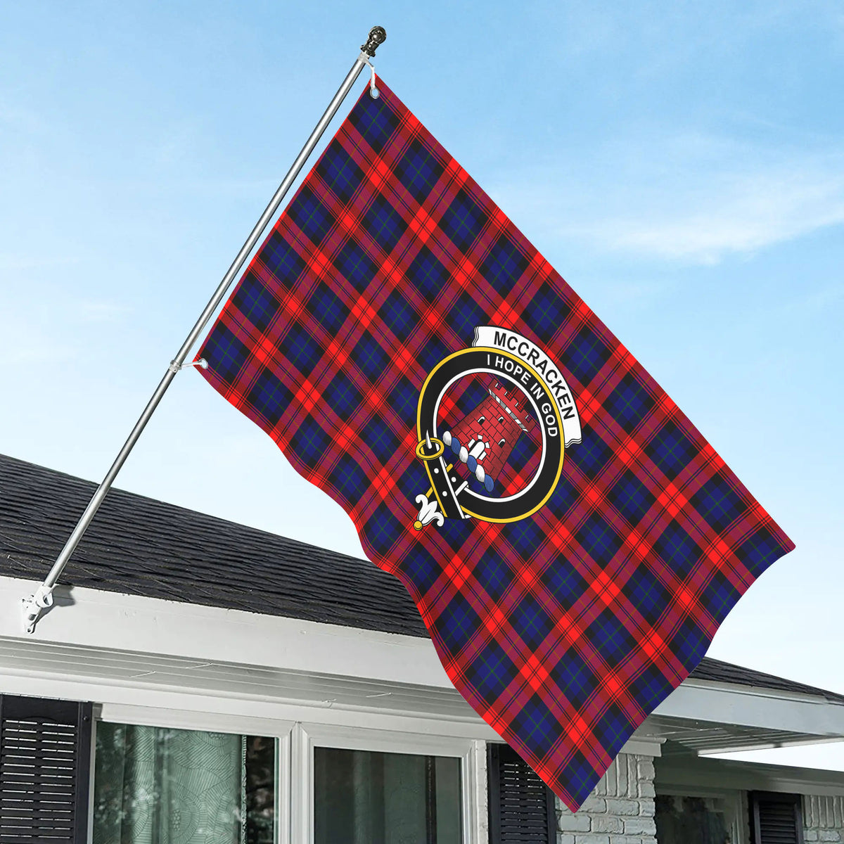 McCracken Tartan Crest House Flag