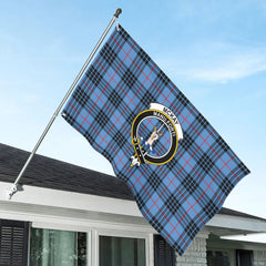 McKay Blue Tartan Crest House Flag
