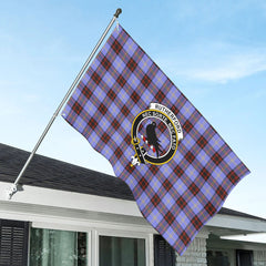 Rutherford Tartan Crest House Flag