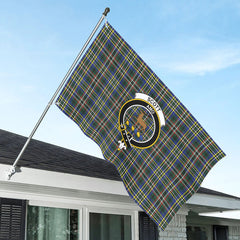 Scott Green Modern Tartan Crest House Flag