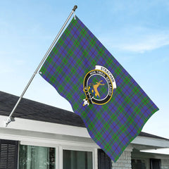 Strachan Tartan Crest House Flag