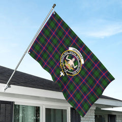 Urquhart Modern Tartan Crest House Flag
