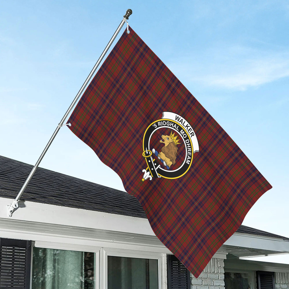 Walker Tartan Crest House Flag
