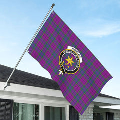 Wardlaw Modern Tartan Crest House Flag