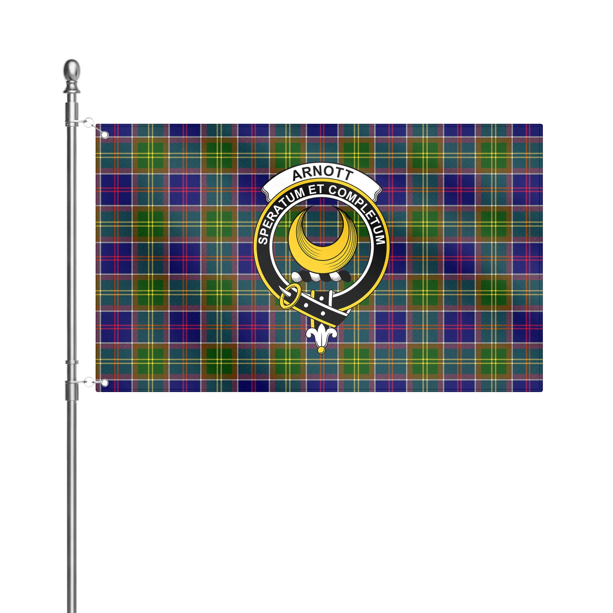 Arnott Tartan Crest House Flag