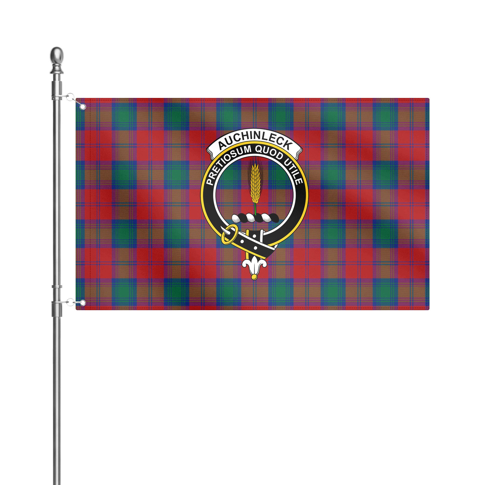 Auchinleck Tartan Crest House Flag