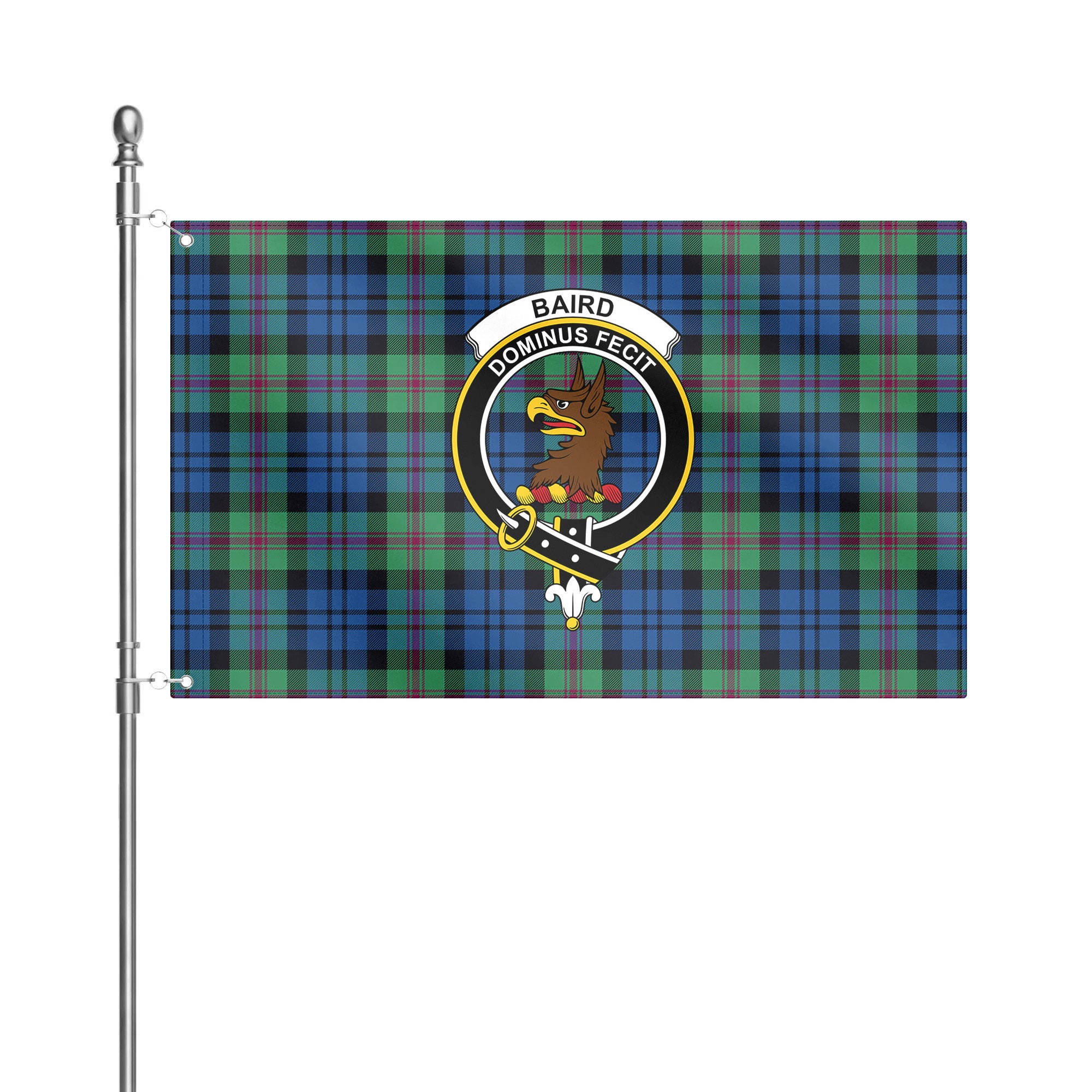 Baird Ancient Tartan Crest House Flag