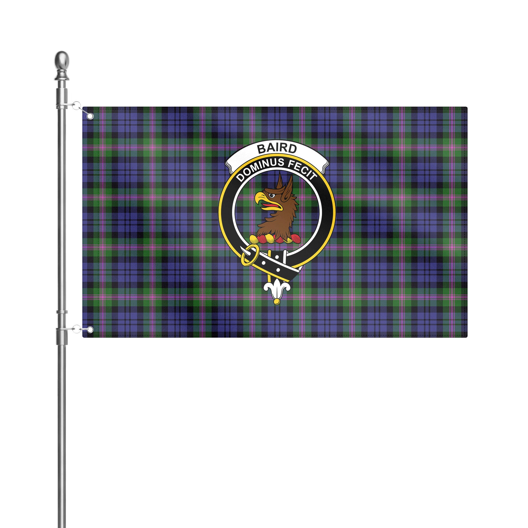 Baird Modern Tartan Crest House Flag