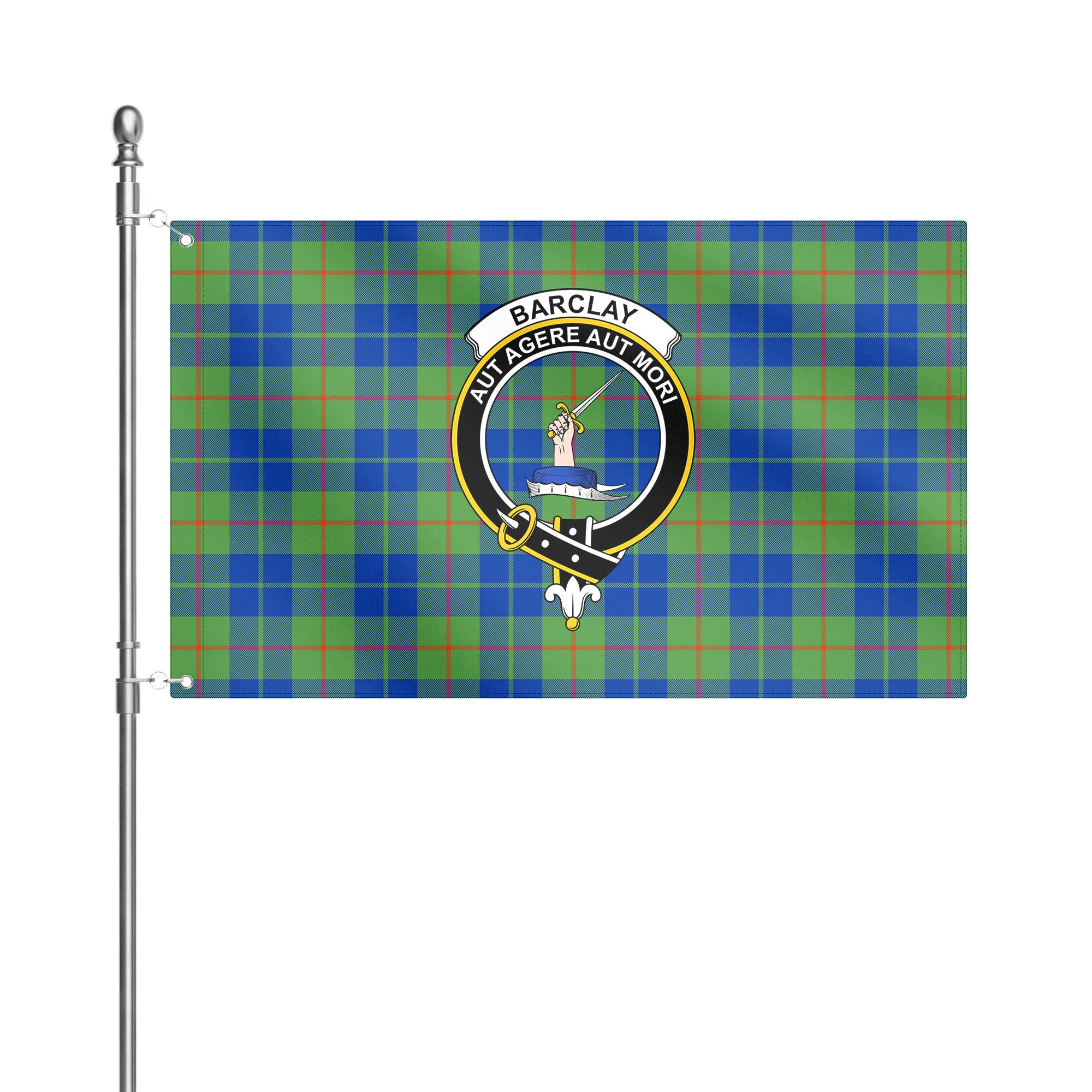 Barclay Hunting Ancient Tartan Crest House Flag
