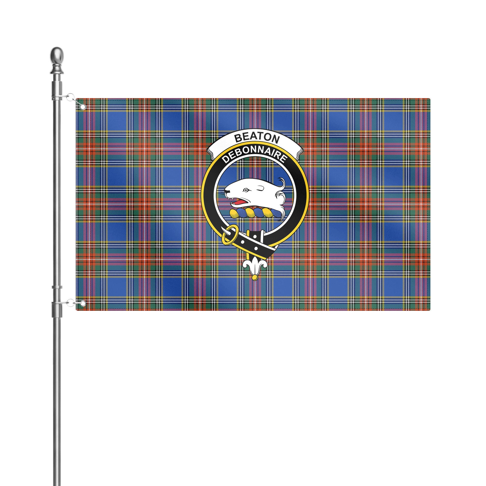 Beaton Ancient Tartan Crest House Flag
