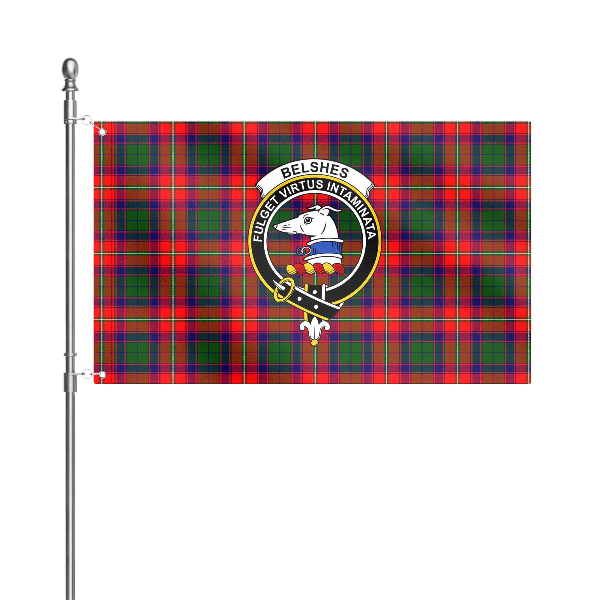 Belshes Tartan Crest House Flag